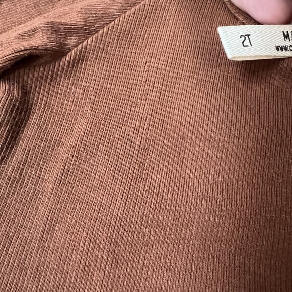 Childhoods Cognac Rib Knit Modal Blend Long Sleeve - Picture 4 of 4